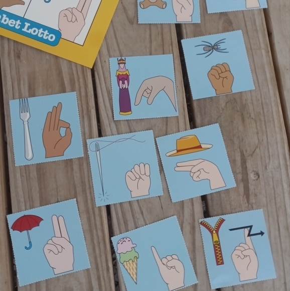 Finger Alphabet Lotto Sign Language Bingo Educational Teaching Classroom Teacher - Picture 5 of 7